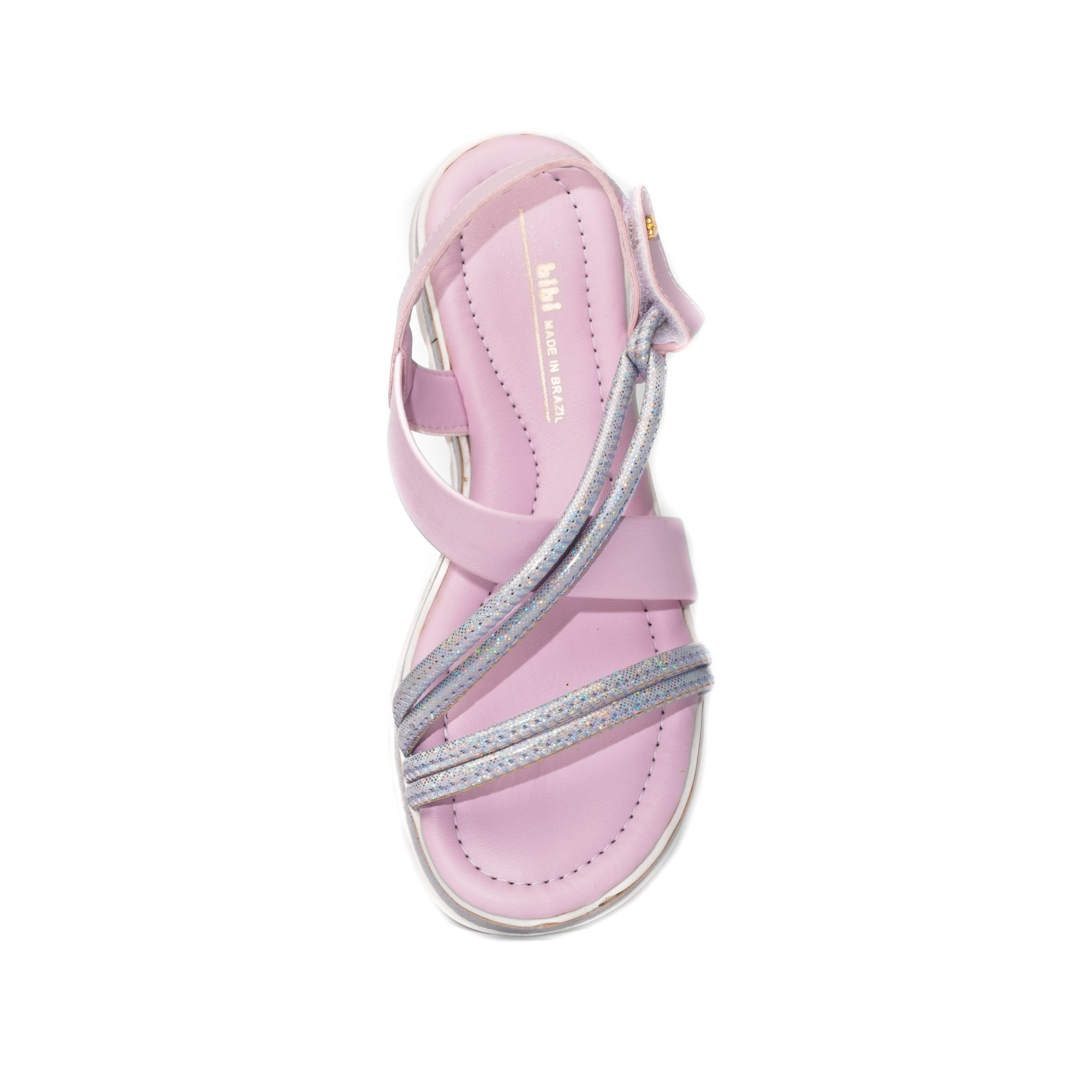 Sandale Fete Bibi Flat Form Pink Glitter