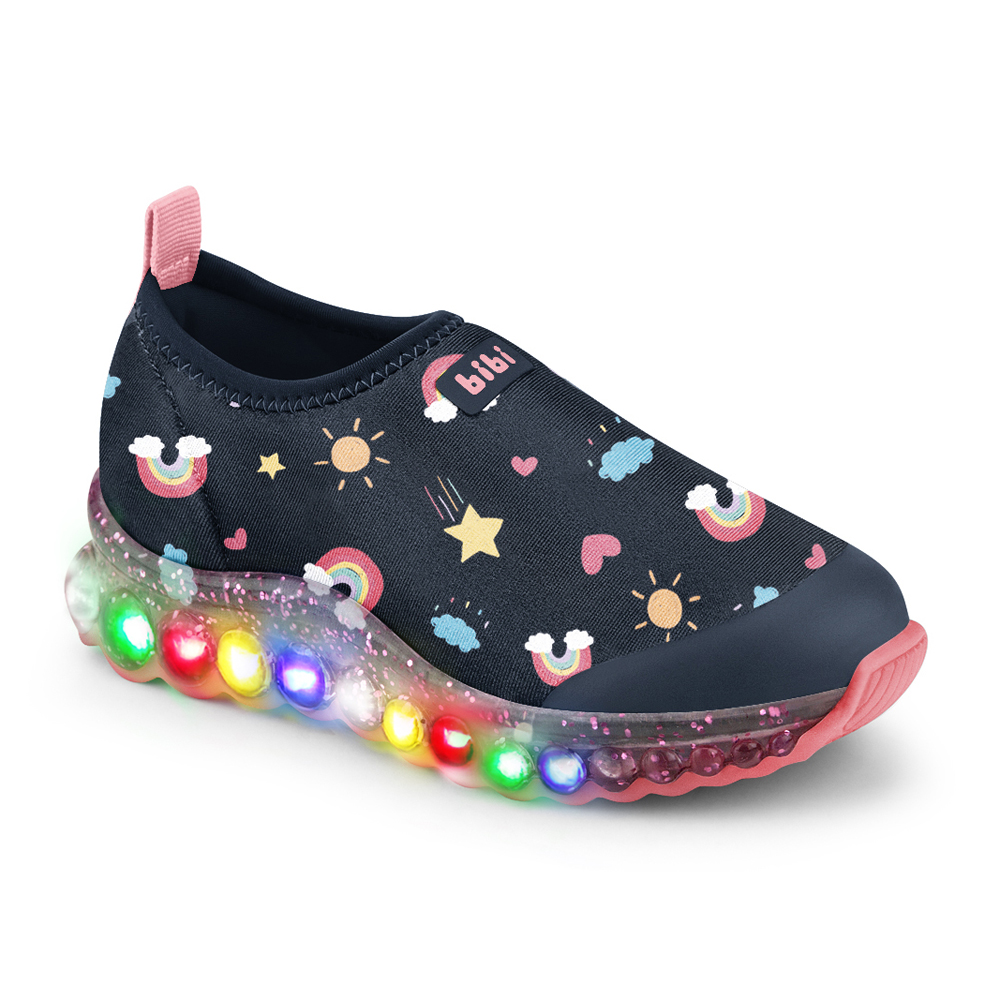Pantofi Sport LED Bibi Roller Celebration Naval Rainbow
