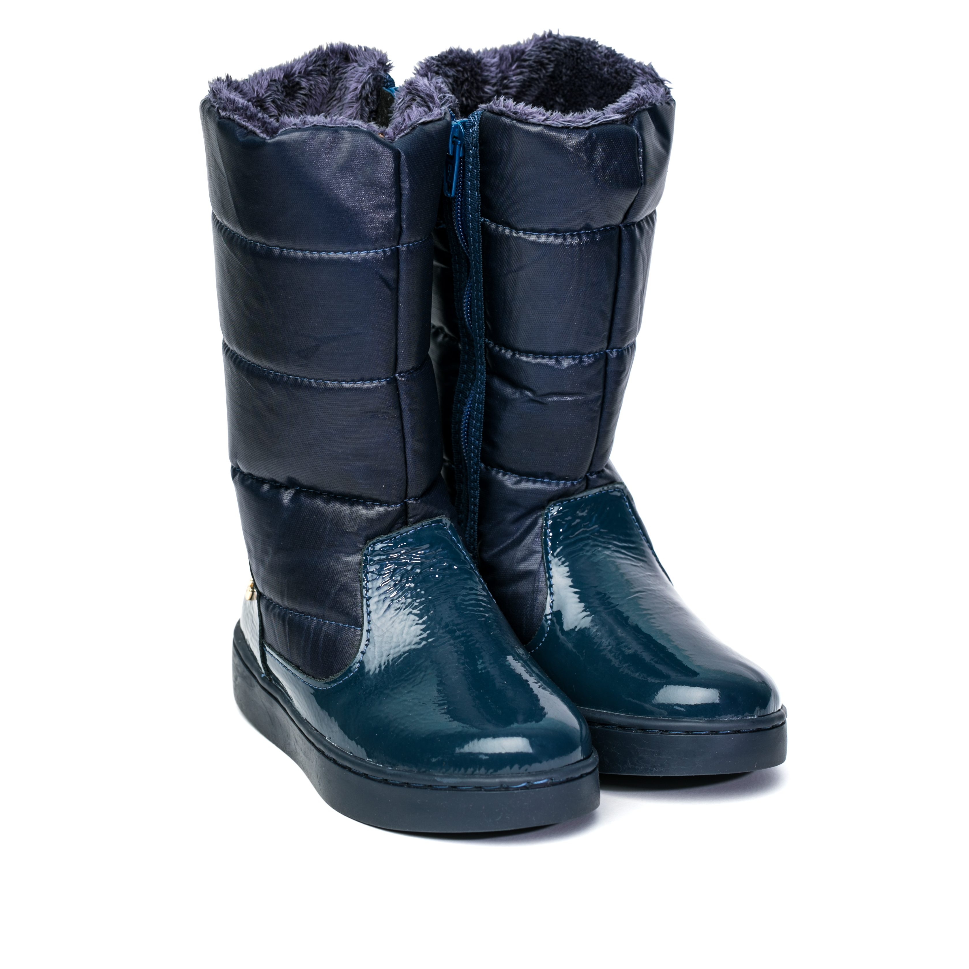 Cizme Fete Inalte Bibi Urban Boots Azul Imblanite