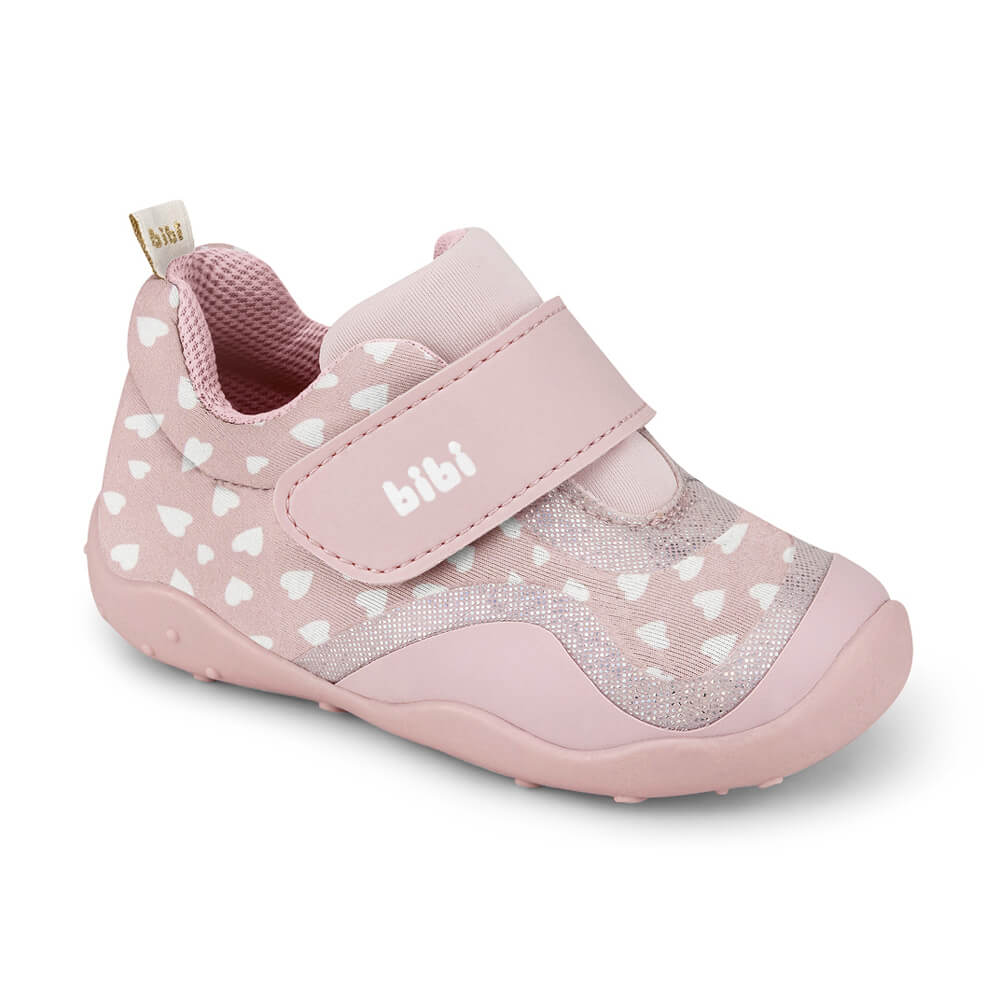 Pantofi Fete Bibi Fisioflex 4.0 Pink Hearts